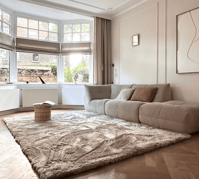 Hoogpolig vloerkleed Odelia stone - Interieur05 - Vloerkledenloods