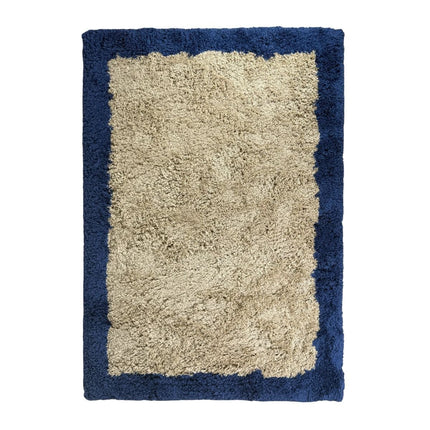 Hoogpolig vloerkleed Pilo beige/blauw polyester Interieur05 - Vloerkledenloods