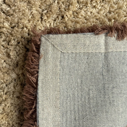 Hoogpolig vloerkleed Pilo beige/bruin polyester Interieur05 - Vloerkledenloods