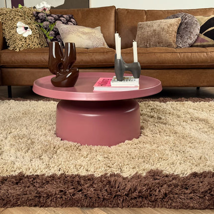 Hoogpolig vloerkleed Pilo beige/bruin polyester Interieur05 - Vloerkledenloods