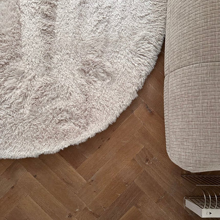 Hoogpolige Vloerkleden - Hoogpolig Organisch vloerkleed Furr Stone beige - Interieur05 - Vloerkledenloods