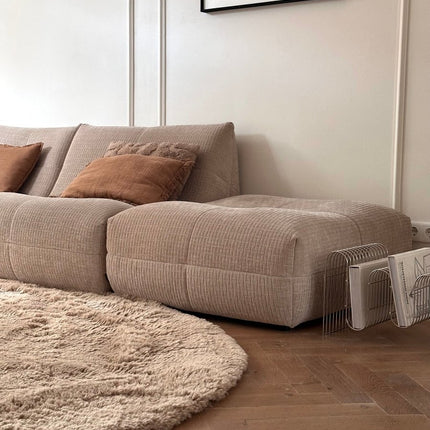 Hoogpolige Vloerkleden - Hoogpolig Organisch vloerkleed Furr Stone bruin - Interieur05 - Vloerkledenloods