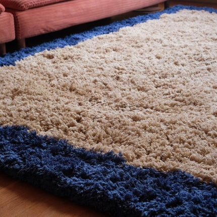 Hoogpolige Vloerkleden - Hoogpolig vloerkleed Pilo beige/blauw polyester Interieur05 - Vloerkledenloods