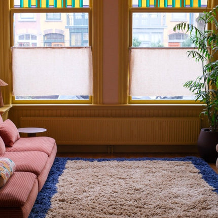 Hoogpolige Vloerkleden - Hoogpolig vloerkleed Pilo beige/blauw polyester Interieur05 - Vloerkledenloods