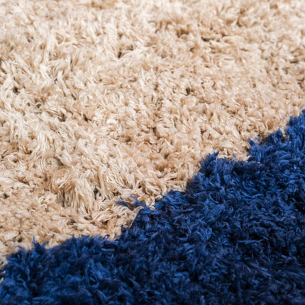 Hoogpolige Vloerkleden - Hoogpolig vloerkleed Pilo beige/blauw polyester Interieur05 - Vloerkledenloods