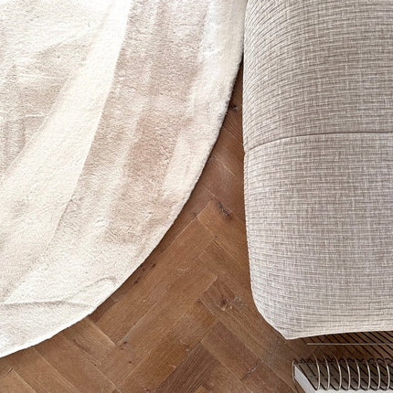 Hoogpolige Vloerkleden - Organisch zacht hoogpolig vloerkleed Lux creme - Vloerkledenloods