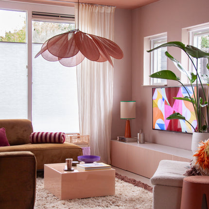 Hoogpolig vloerkleed Pilo beige/bruin polyester Interieur05