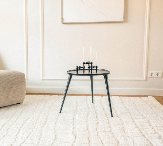 Scandinavisch vloerkleed Malin creme/wit - Vloerkledenloods