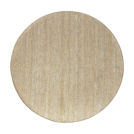 Vloerkleed Gerecycled Materiaal Rond Ciro Geel/Naturel op=op - Vloerkledenloods