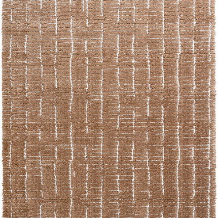 Vloerkleed Rectangle Bruin/Wit