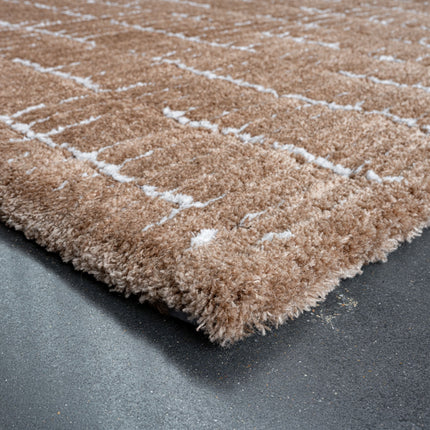 Vloerkleed Rectangle Bruin/Wit