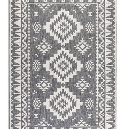 Elle Decoration Gemini omkeerbaar binnen- en buitenvloerkleed Dynamic Zilver - Vloerkledenloods
