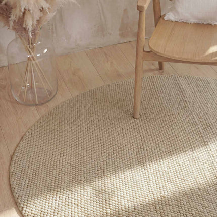 Ted Baker Richmond wollen vloerkleed rond Diana Beige - Vloerkledenloods