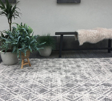 Buiten vloerkleed Frost - Grijs/Wit -  dubbelzijdig - EVA Interior