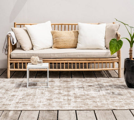 Buiten vloerkleed Frost - Bruin/Wit -  dubbelzijdig - EVA Interior