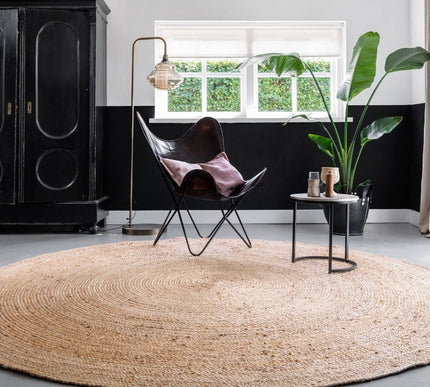 Rond vloerkleed Jute Naturel