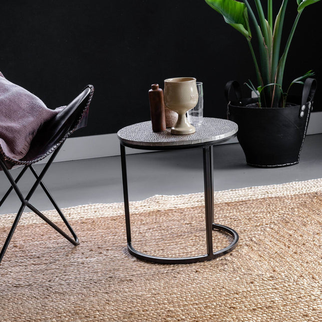 Jute Vloerkleed Rechthoek Naturel/Wit - Vloerkledenloods