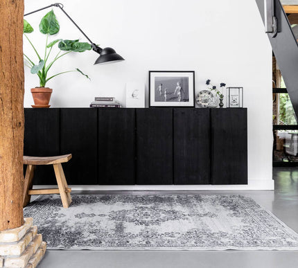 Vintage Vloerkleed Bloom - Grijs - EVA Interior