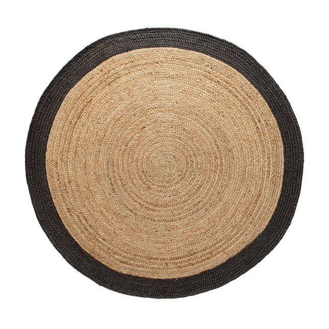 Rond vloerkleed Jute Naturel/Antraciet