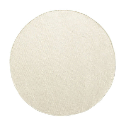 Rond vloerkleed wollen Wit - Cobble Stone