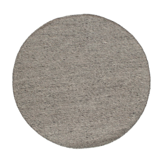 Rond vloerkleed wollen Antraciet - Cobble Stone