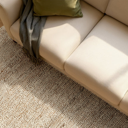 Villeroy & Boch 1770 wollen en juten vloerkleed Peas Naturel Crème Beige - Vloerkledenloods