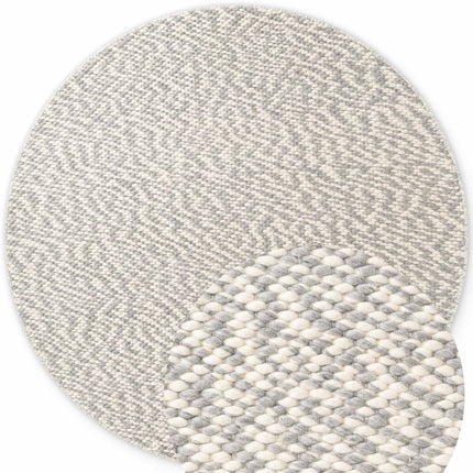 Elle Decoration Lyon wollen vloerkleed Beans Naturel Crème Grijs - Vloerkledenloods