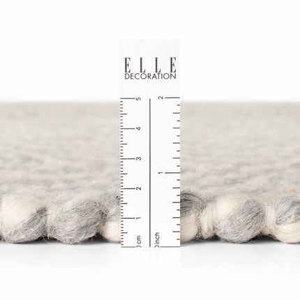 Elle Decoration Lyon wollen vloerkleed Beans Naturel Crème Grijs - Vloerkledenloods
