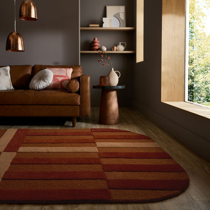 Flair Rugs wollen vloerkleed Eldon Terracotta