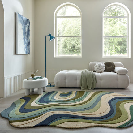Flair Rugs wollen vloerkleed Envy Groen