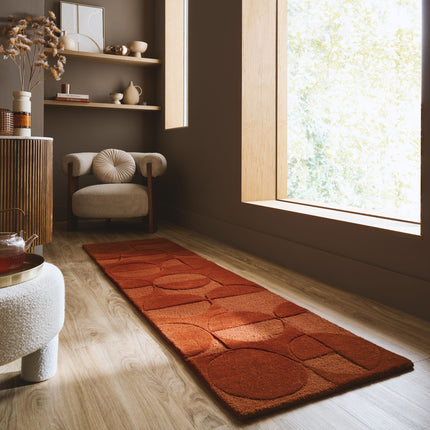 Flair Rugs wollen loper Gigi Terracotta