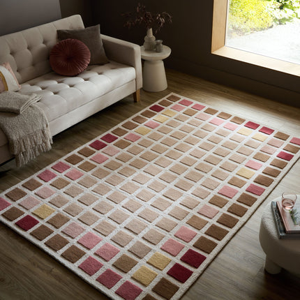 Flair Rugs wollen vloerkleed Renga Roze