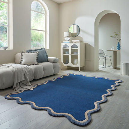 Flair Rugs wollen vloerkleed Rivo Navy