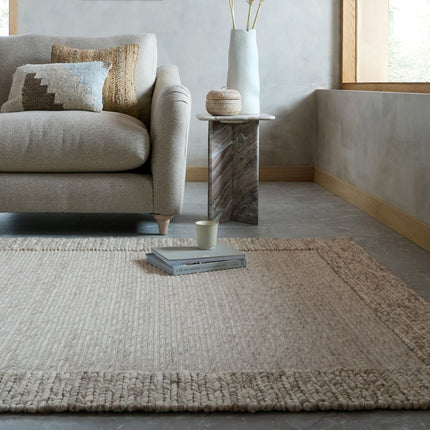 Flair Rugs wollen vloerkleed Rue Donkernaturel