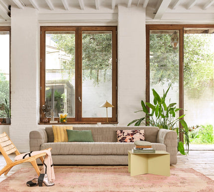 HKliving wol geknoopt vloerkleed floral pink 200x300cm
