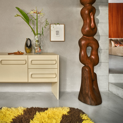 HKliving hoogpolig vloerkleed sunray 80x115cm