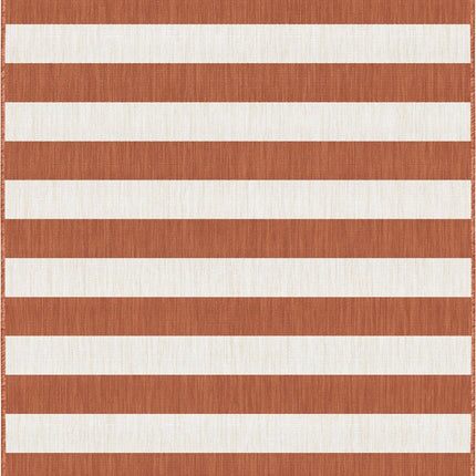 Buitenkleed Stripes roest/wit dubbelzijdig
