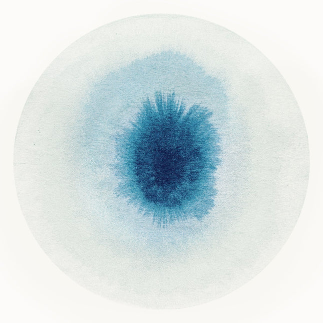 Rond vloerkleed Drop Dream In Blue 2102 - Louis De Poortere