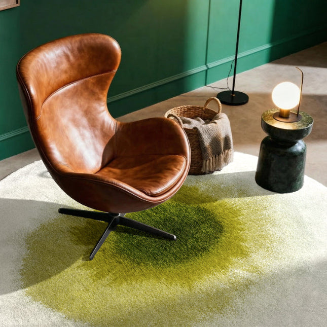 Rond vloerkleed Drop Green Pepper 2105 - Louis De Poortere