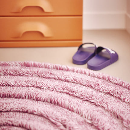 HKliving rond wollen vloerkleed lilac 150cm