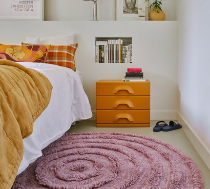 HKliving rond wollen vloerkleed lilac 150cm