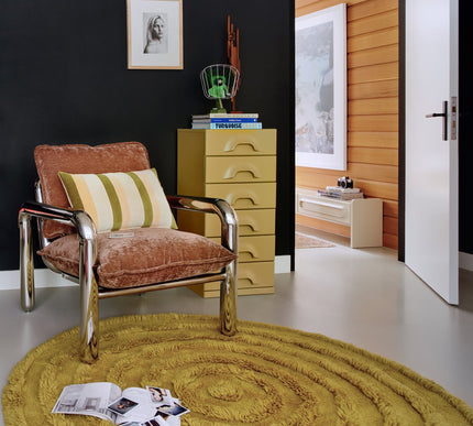 HKliving rond wollen vloerkleed seaweed 150cm