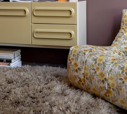 HKliving hoogpolig rond vloerkleed sage 150cm