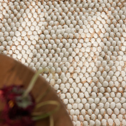 Villeroy & Boch 1770 wollen en juten vloerkleed Peas Naturel Crème Beige - Vloerkledenloods