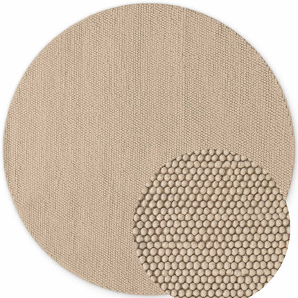 Ted Baker Richmond wollen vloerkleed rond Diana Lichtbeige - Vloerkledenloods
