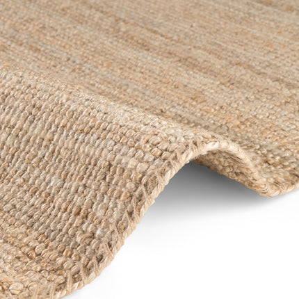 Hanse Home bouclé juten vloerkleed rond Jaipur Naturel Goud - Vloerkledenloods