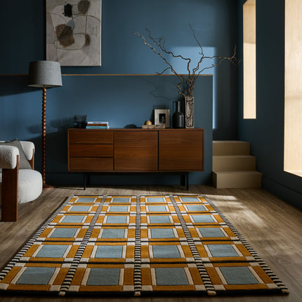 Flair Rugs wollen vloerkleed Quadro Multicolor