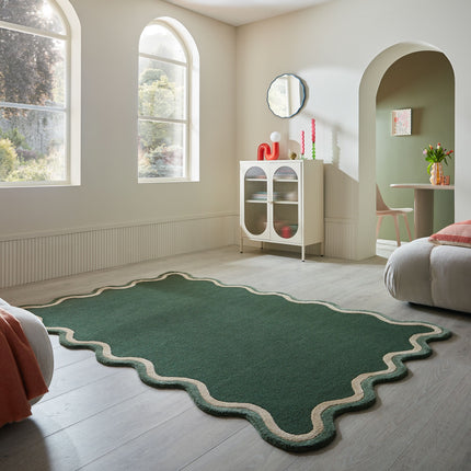 Flair Rugs wollen vloerkleed Rivo Groen