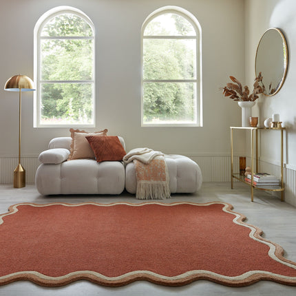 Flair Rugs wollen vloerkleed Rivo Terracotta