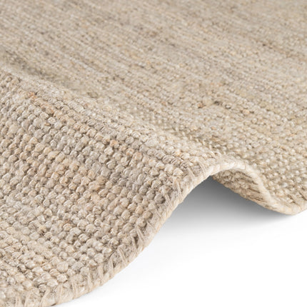 Hanse Home bouclé juten vloerkleed rond Jaipur Naturel Ivoorwit - Vloerkledenloods